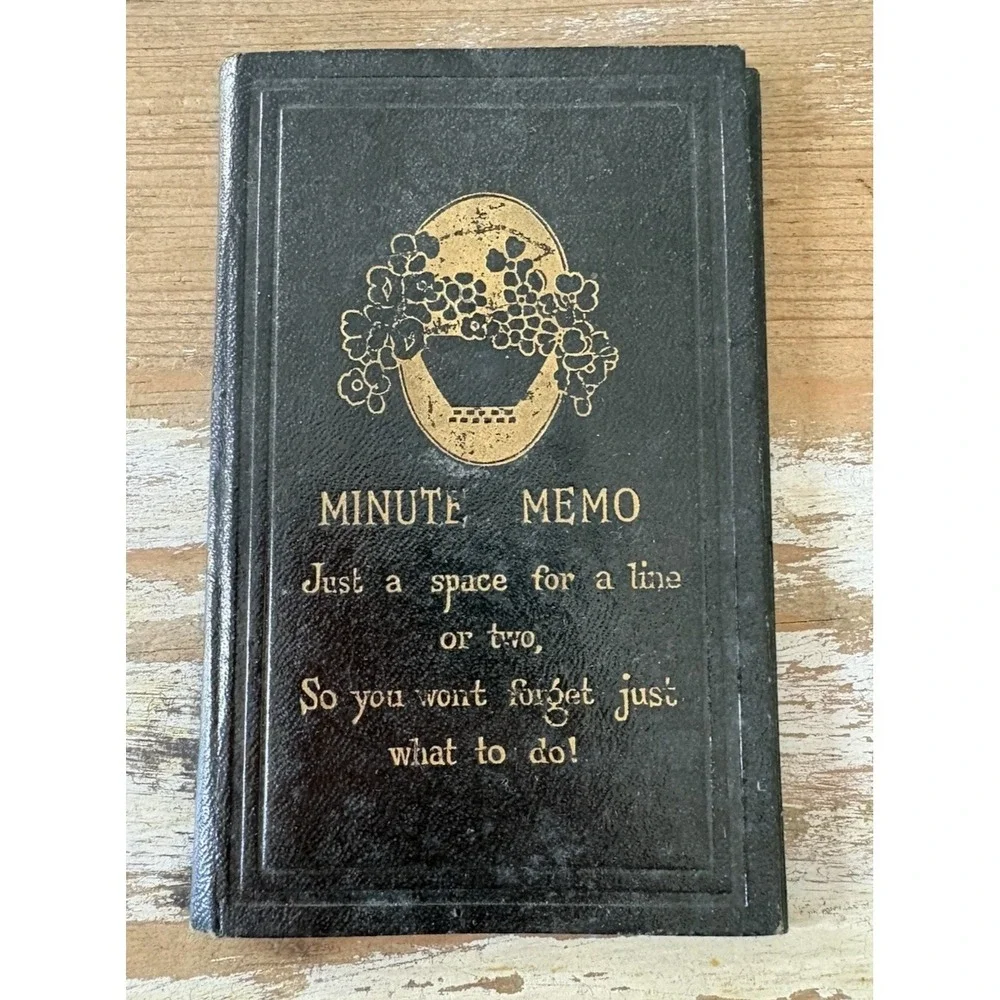 Vintage Minute Memo vest pocket purse size book Germany 1920's 3